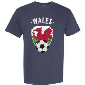 Wales Soccer Wales Flag Football Welsh Pride Roots Garment-Dyed Heavyweight T-Shirt