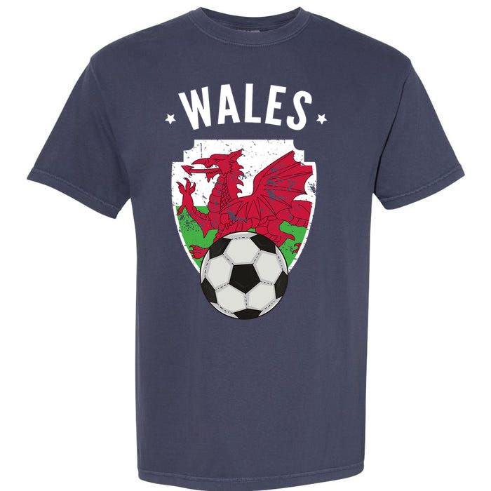 Wales Soccer Wales Flag Football Welsh Pride Roots Garment-Dyed Heavyweight T-Shirt