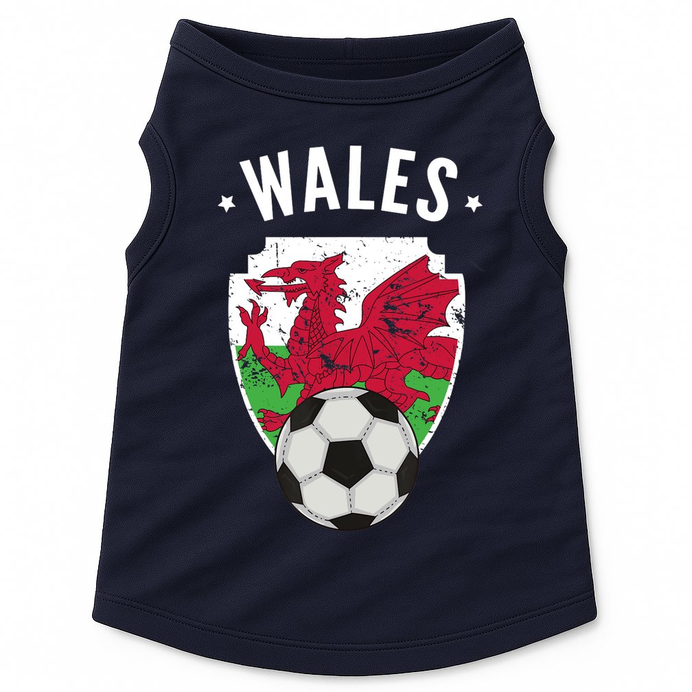 Wales Soccer Wales Flag Football Welsh Pride Roots Doggie Tank