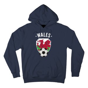 Wales Soccer Wales Flag Football Welsh Pride Roots Hoodie