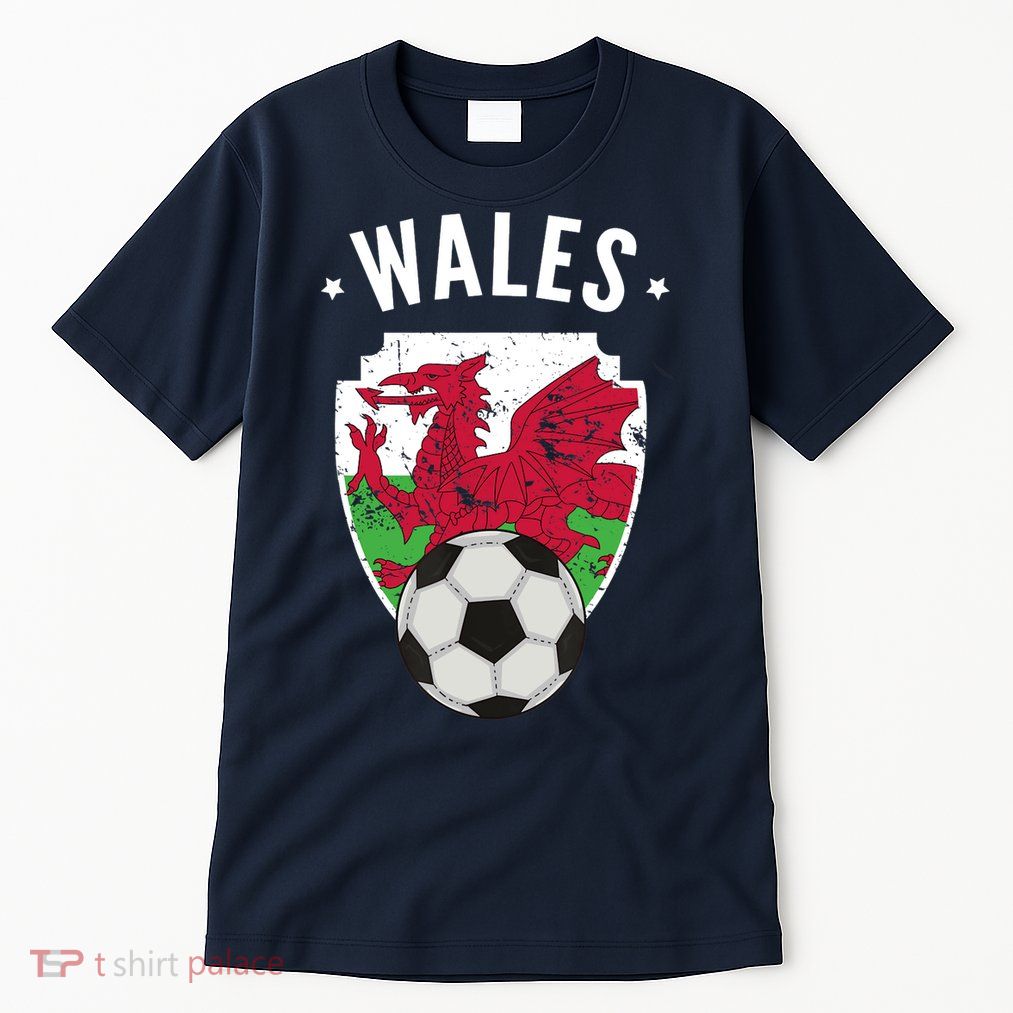 Wales Soccer Wales Flag Football Welsh Pride Roots Tall T-Shirt