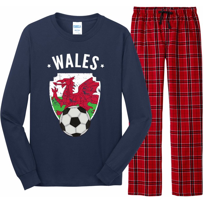 Wales Soccer Wales Flag Football Welsh Pride Roots Long Sleeve Pajama Set