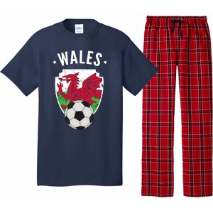 Wales Soccer Wales Flag Football Welsh Pride Roots Pajama Set