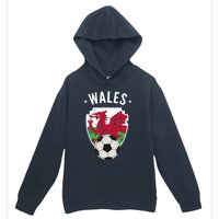 Wales Soccer Wales Flag Football Welsh Pride Roots Urban Pullover Hoodie