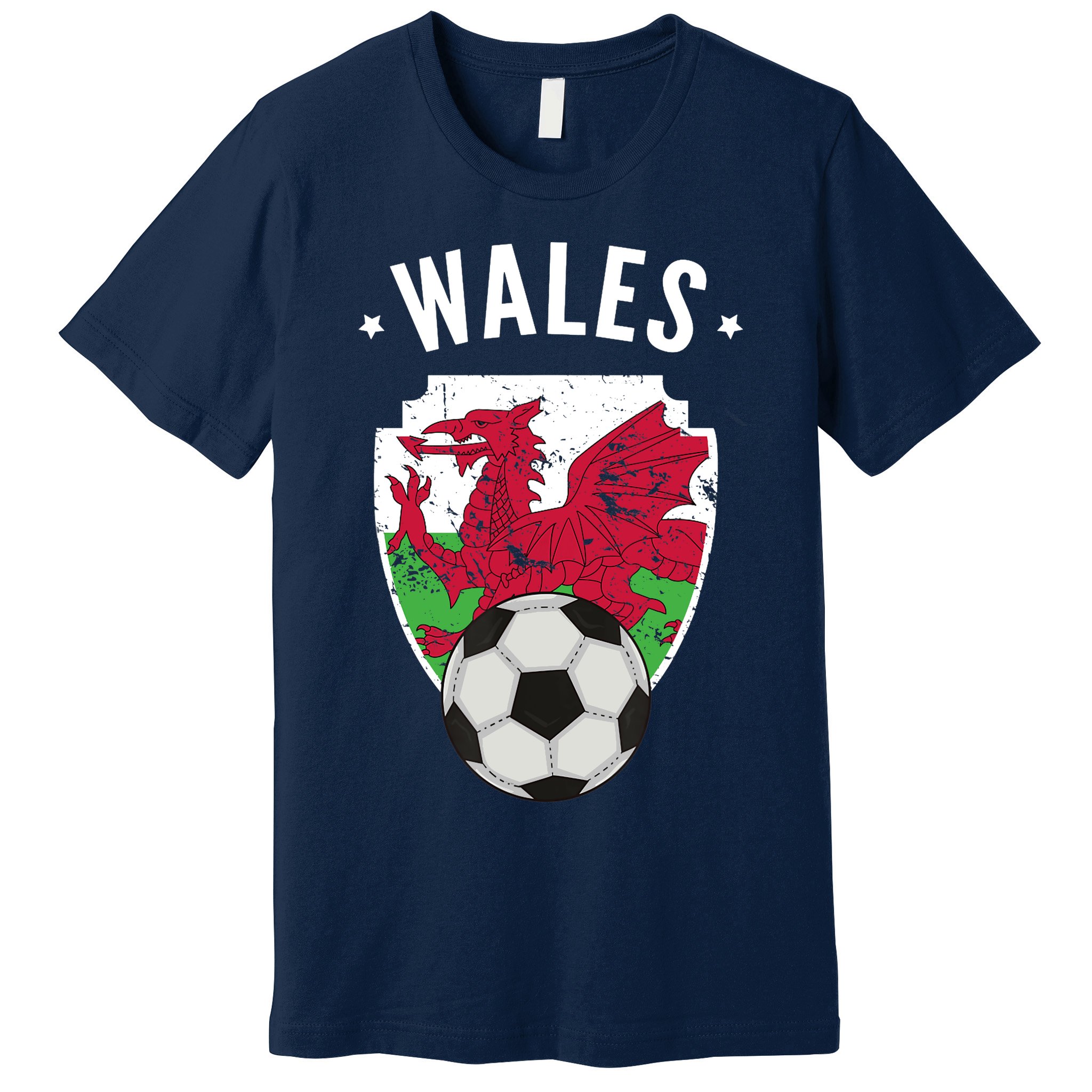 Wales Soccer Wales Flag Football Welsh Pride Roots Premium T-Shirt