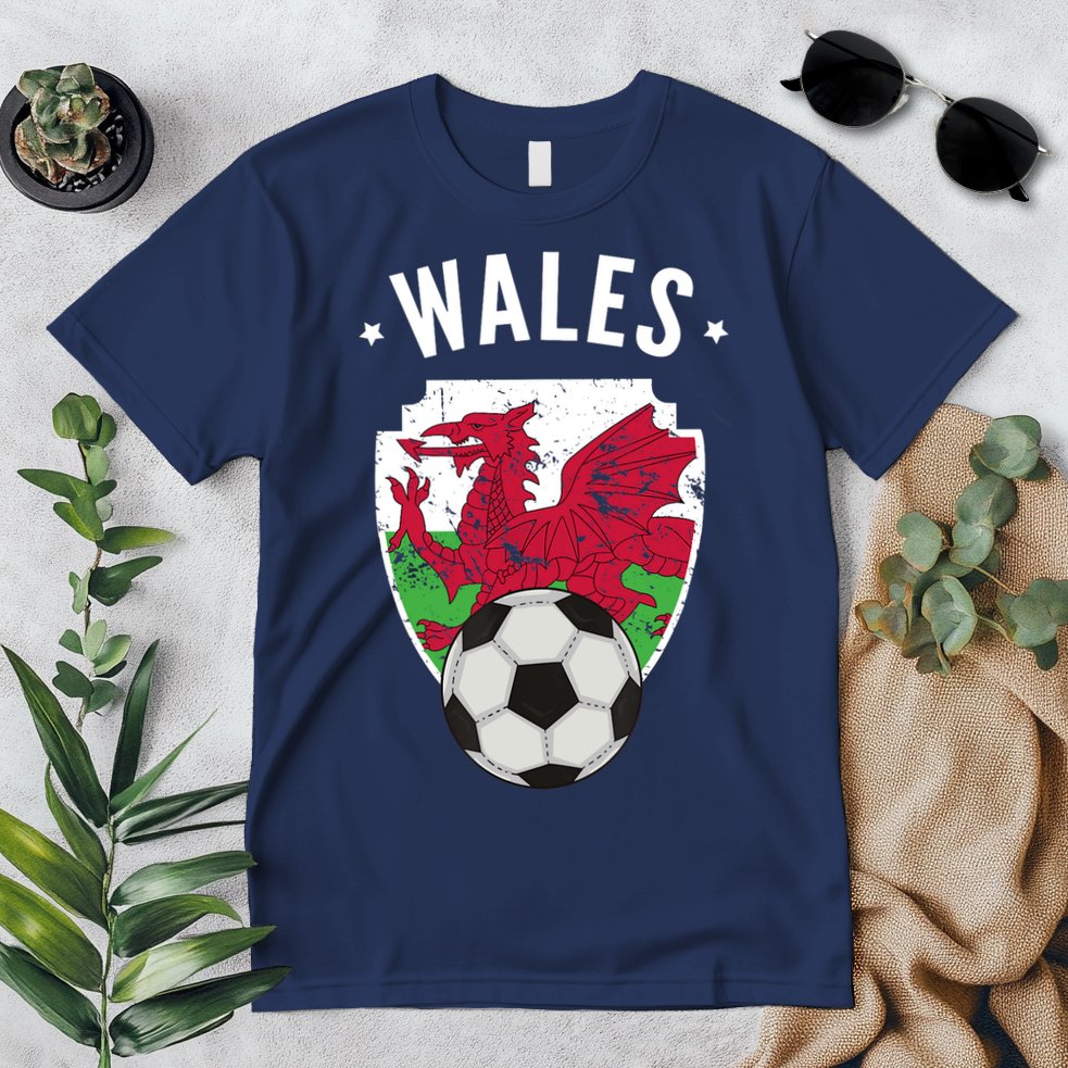 Wales Soccer Wales Flag Football Welsh Pride Roots Premium T-Shirt