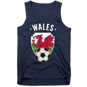 Wales Soccer Wales Flag Football Welsh Pride Roots Tank Top