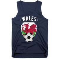 Wales Soccer Wales Flag Football Welsh Pride Roots Tank Top