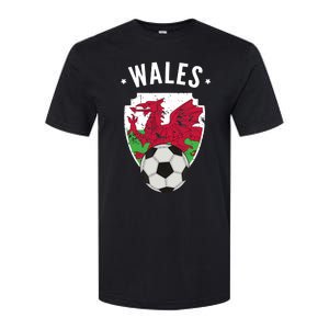 Wales Soccer Wales Flag Football Welsh Pride Roots Softstyle CVC T-Shirt