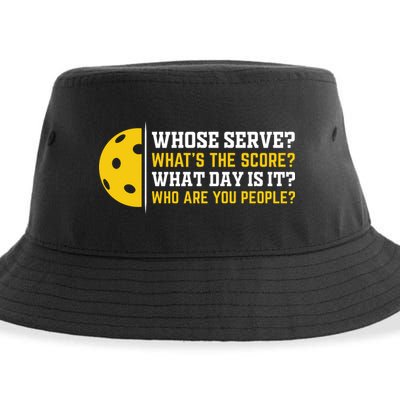 Whose Serve What's The Score Pickleball Sustainable Bucket Hat