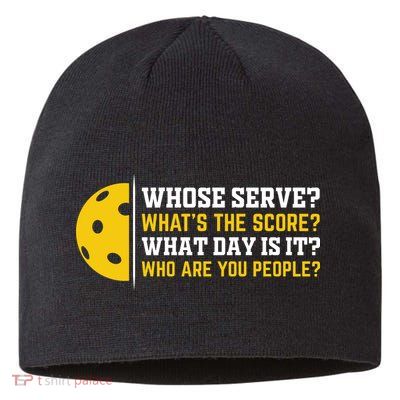 Whose Serve What's The Score Pickleball Sustainable Beanie