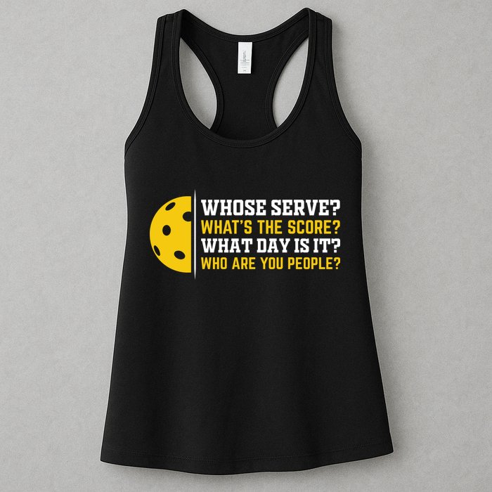 Whose Serve What's The Score Pickleball Womens Tank Top
