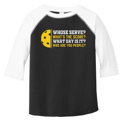 Whose Serve What's The Score Pickleball Toddler Fine Jersey T-Shirt