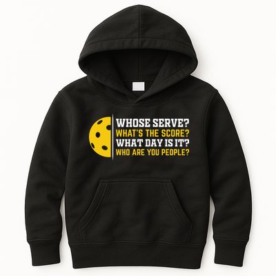 Whose Serve What's The Score Pickleball Kids Hoodie