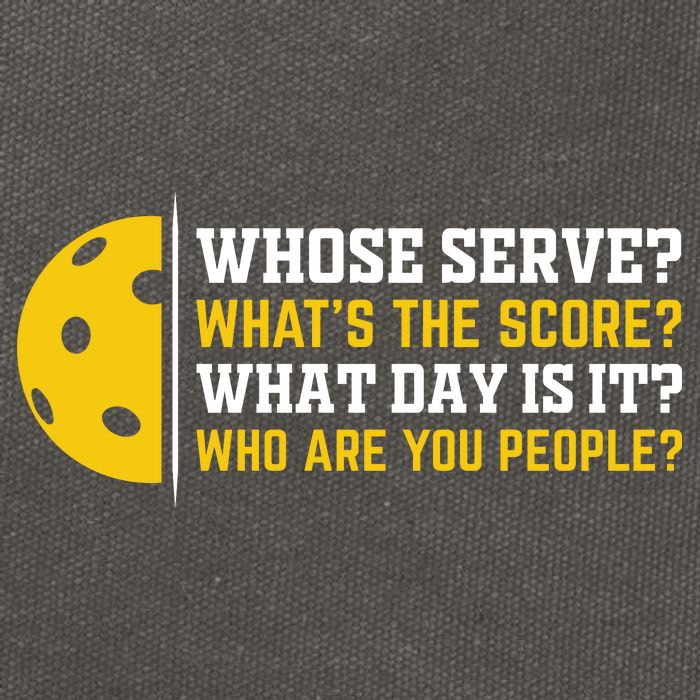 Whose Serve What's The Score Pickleball Cotton Canvas Backpack