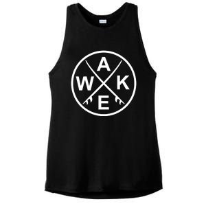 Wake Surf Wakesurfing Wakesurfer Surfboard Gift Ladies PosiCharge Tri-Blend Wicking Tank