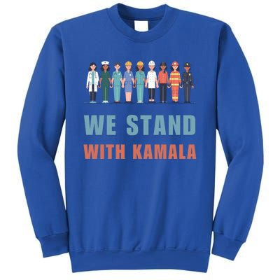 We Stand With Kamala Ladies Madam President Cool Gift Sweatshirt