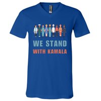 We Stand With Kamala Ladies Madam President Cool Gift V-Neck T-Shirt