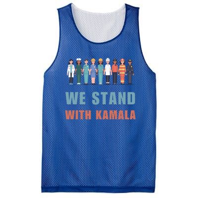 We Stand With Kamala Ladies Madam President Cool Gift Mesh Reversible Basketball Jersey Tank