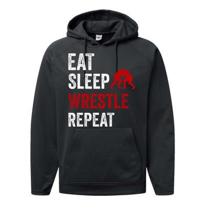 Wrestling Sport Wrestling Lover Performance Fleece Hoodie