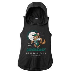 Winston Salem Werewolves Retro Minor League Baseball Team Ladies PosiCharge Tri-Blend Wicking Draft Hoodie Tank