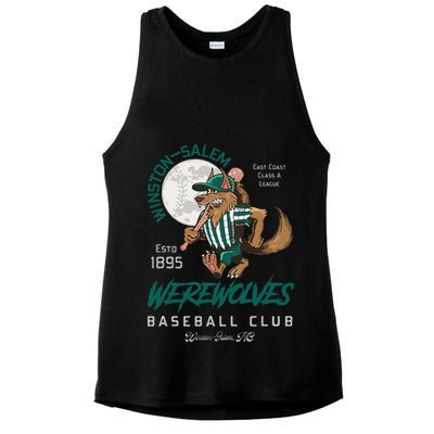 Winston Salem Werewolves Retro Minor League Baseball Team Ladies PosiCharge Tri-Blend Wicking Tank