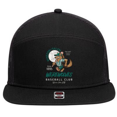 Winston Salem Werewolves Retro Minor League Baseball Team 7 Panel Mesh Trucker Snapback Hat