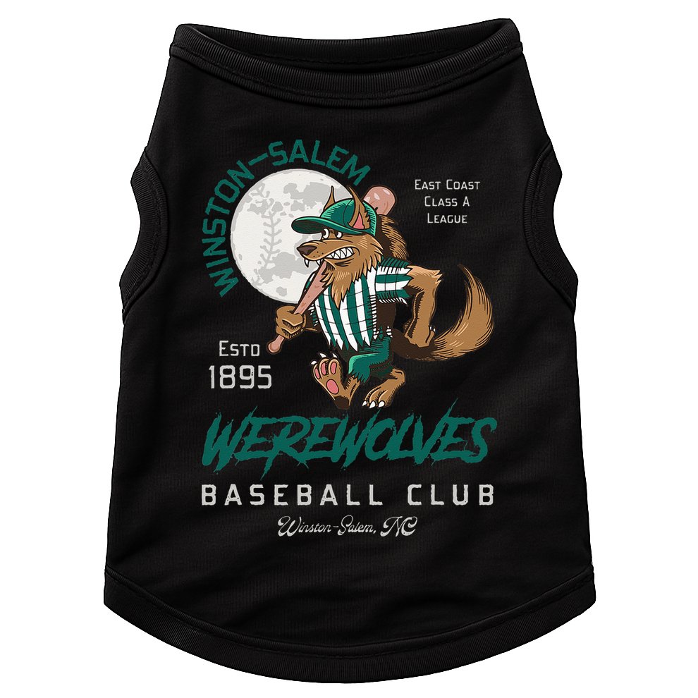 Winston Salem Werewolves Retro Minor League Baseball Team Doggie Tank
