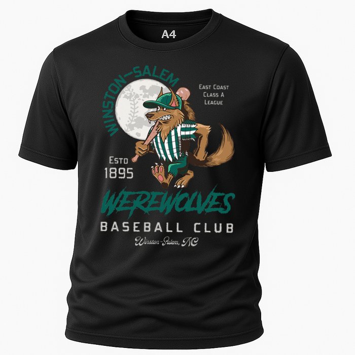 Winston Salem Werewolves Retro Minor League Baseball Team Cooling Performance Crew T-Shirt
