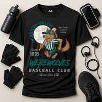 Winston Salem Werewolves Retro Minor League Baseball Team Cooling Performance Crew T-Shirt