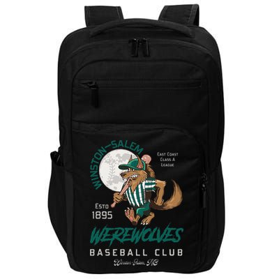 Winston Salem Werewolves Retro Minor League Baseball Team Impact Tech Backpack