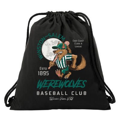 Winston Salem Werewolves Retro Minor League Baseball Team Drawstring Bag