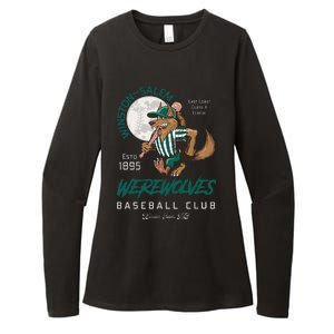 Winston Salem Werewolves Retro Minor League Baseball Team Womens CVC Long Sleeve Shirt