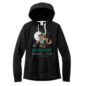 Winston Salem Werewolves Retro Minor League Baseball Team Women's Fleece Hoodie