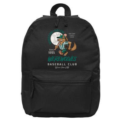 Winston Salem Werewolves Retro Minor League Baseball Team 16 in Basic Backpack
