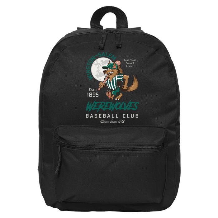 Winston Salem Werewolves Retro Minor League Baseball Team 16 in Basic Backpack