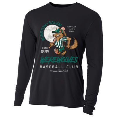 Winston Salem Werewolves Retro Minor League Baseball Team Cooling Performance Long Sleeve Crew