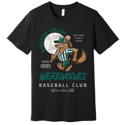 Winston Salem Werewolves Retro Minor League Baseball Team Premium T-Shirt