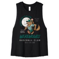 Winston Salem Werewolves Retro Minor League Baseball Team Women's Racerback Cropped Tank