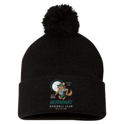 Winston Salem Werewolves Retro Minor League Baseball Team Pom Pom 12in Knit Beanie