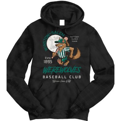 Winston Salem Werewolves Retro Minor League Baseball Team Tie Dye Hoodie