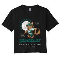 Winston Salem Werewolves Retro Minor League Baseball Team Women's Crop Top Tee