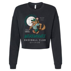 Winston Salem Werewolves Retro Minor League Baseball Team Cropped Pullover Crew