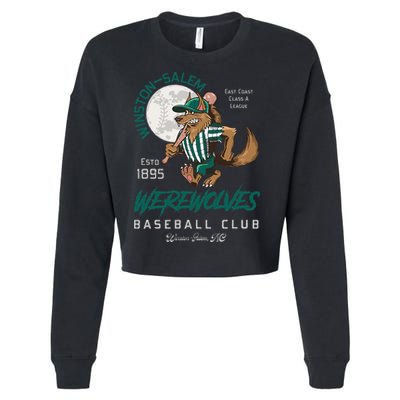 Winston Salem Werewolves Retro Minor League Baseball Team Cropped Pullover Crew