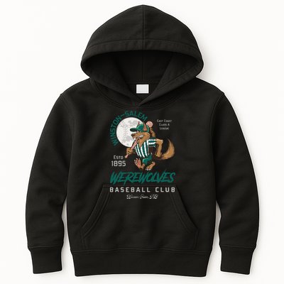 Winston Salem Werewolves Retro Minor League Baseball Team Kids Hoodie