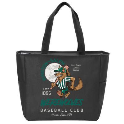 Winston Salem Werewolves Retro Minor League Baseball Team Zip Tote Bag