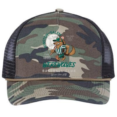 Winston Salem Werewolves Retro Minor League Baseball Team Retro Rope Trucker Hat Cap