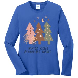 Winter Snowflake Wishes Boho Christmas Product Great Gift Ladies Long Sleeve Shirt