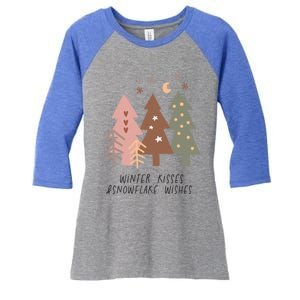 Winter Snowflake Wishes Boho Christmas Product Great Gift Women's Tri-Blend 3/4-Sleeve Raglan Shirt