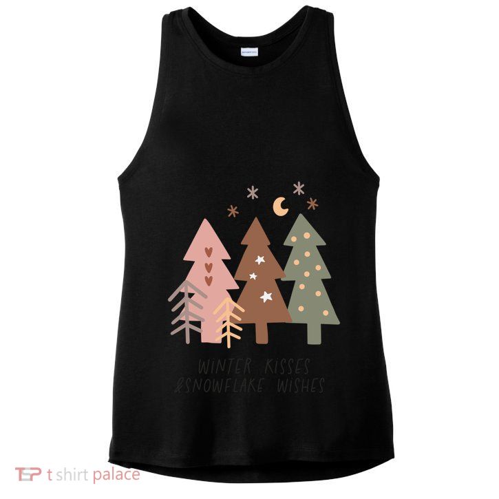 Winter Snowflake Wishes Boho Christmas Product Gift Ladies PosiCharge Tri-Blend Wicking Tank